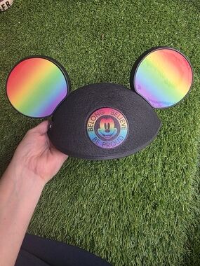 Disney Rainbow Pride Mickey Ear Hat - Black Base with Rainbow Ears
